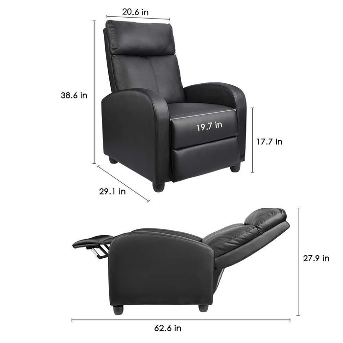 Single Recliner Chair Padded Seat