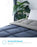 All-Season Navy Blue/Charcoal Grey Quilted Comforter - Goose Down - Reversible Duvet Insert Set -Plush Microfiber Fill (350 GSM) 88 x 88