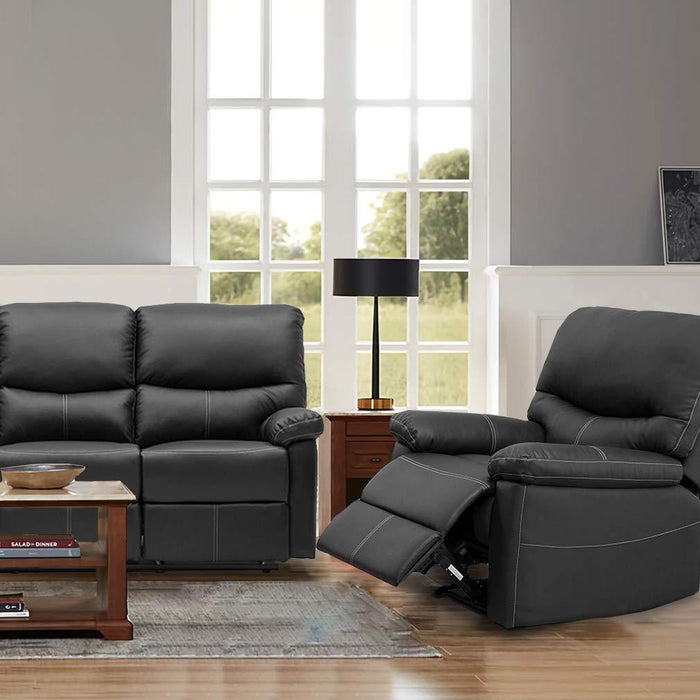 Recliner Sofa Leather Set 3 PCS