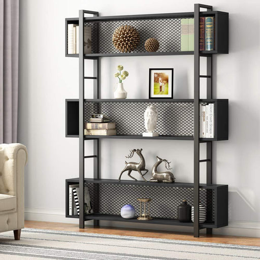 5-Shelf Bookshelf with Metal Wire