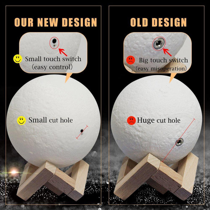 Rechargeable 3D Moon Lamp