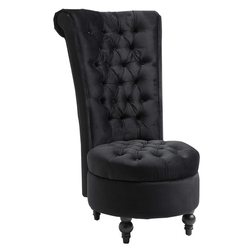 High Back Velvet Upholstered Accent Chair