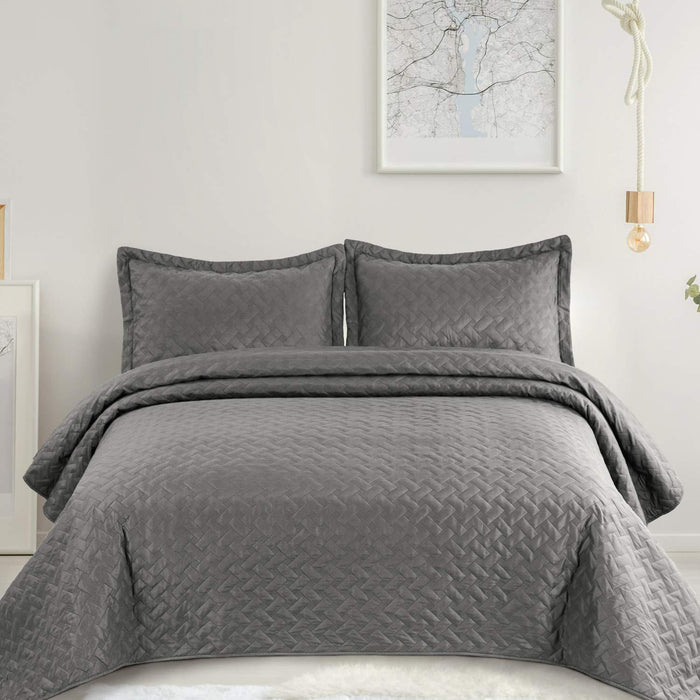 Quilt Set Grey Full/Queen Size