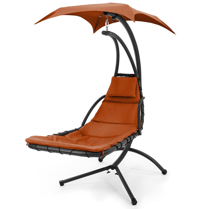 Outdoor Hanging Curved Chaise Lounge Chair
