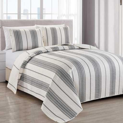 Modern Bedspread Full/Queen Size Quilt with 2 Shams