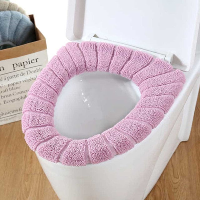 Universal Warm Soft Washable Toilet Seat Cover Mat Set