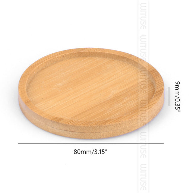Bamboo Round Square Bowls Plates for Succulents Pots Trays Base Stander Garden Decor Home Decoration Crafts 12 Types Sale