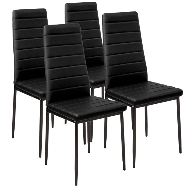 Faux Leather Dining Table Set