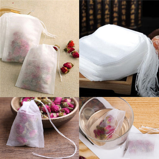 100Pcs/Lot Tea bag  Empty Scented Tea Bags With String Heal Seal Filter Paper for Herb Loose Tea Bolsas de te